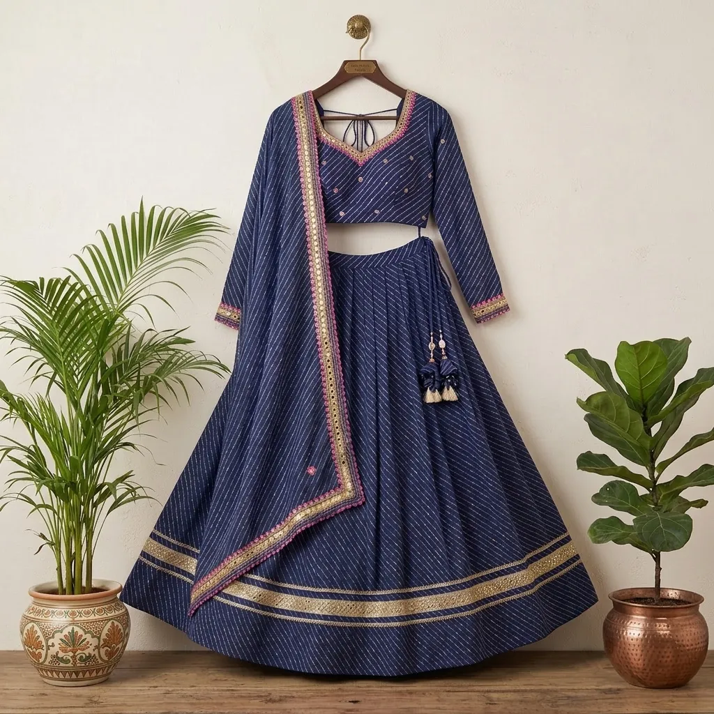 rangrez-leheriya-mirror-work-lehenga-choli-set