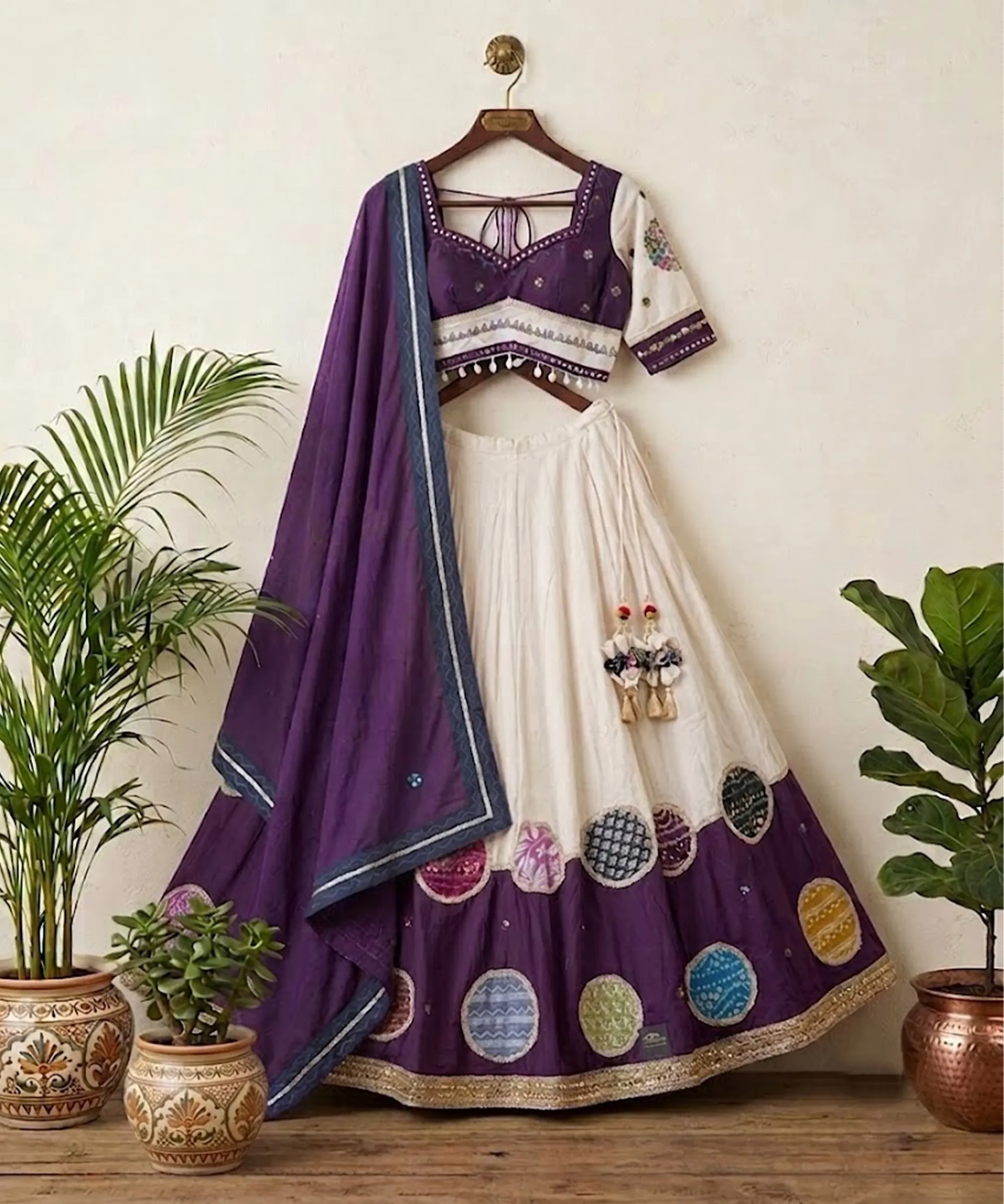 Vrindavan Patchwork Appliqué Lehenga Choli Set
