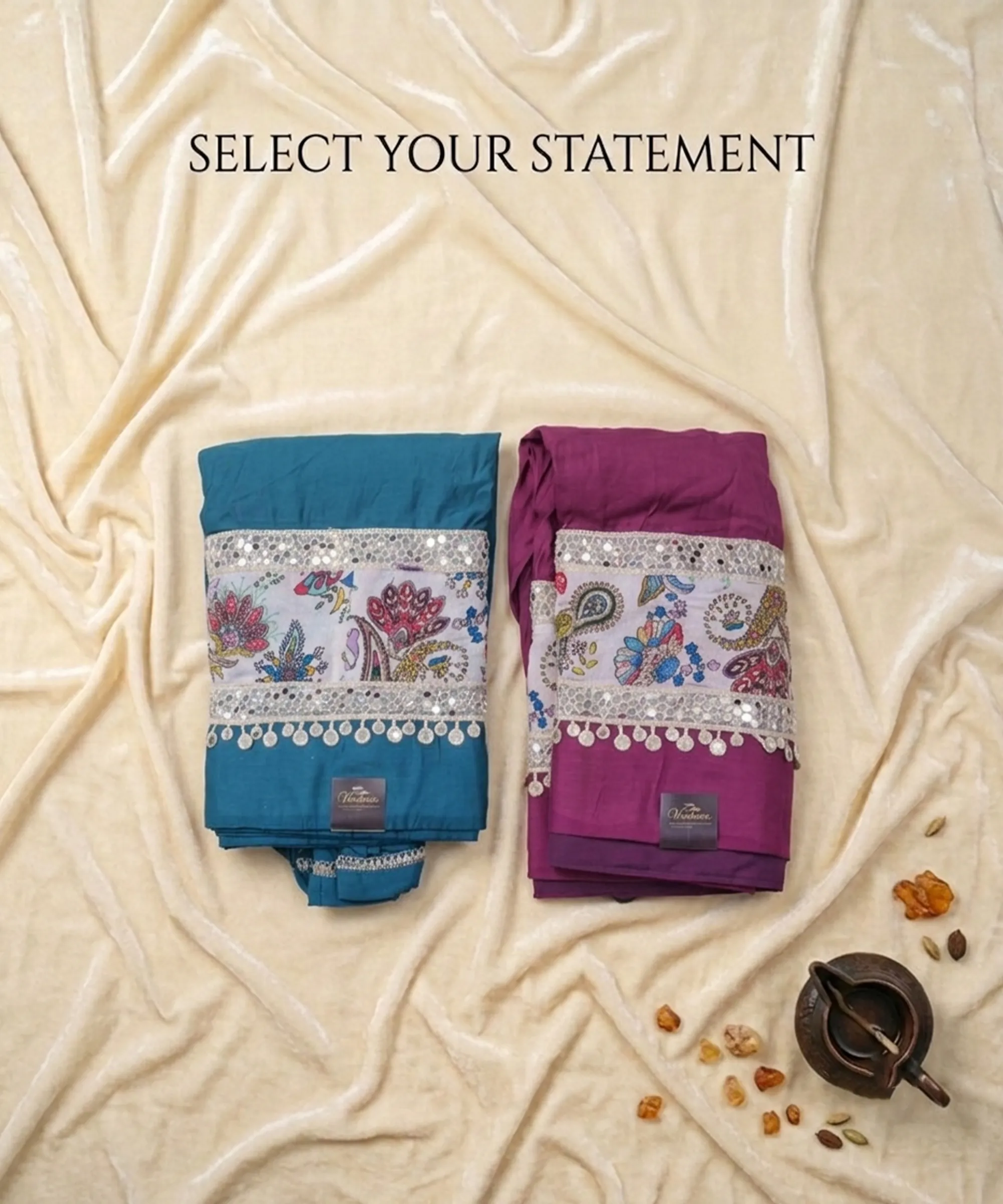 Choli SetPushpanjali Kalamkari Sequin Lehenga